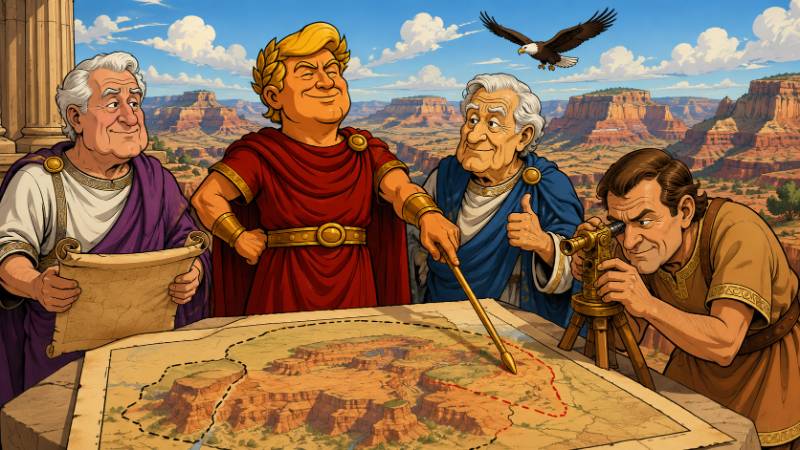 Image: Trumpius Caesar Redraws America's Monument