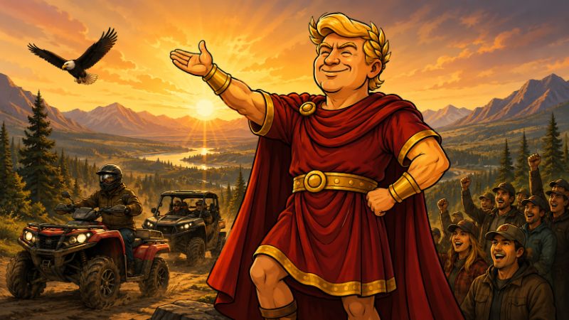 Grafik: Trumpius Caesar und die Befreiung der Wildnis