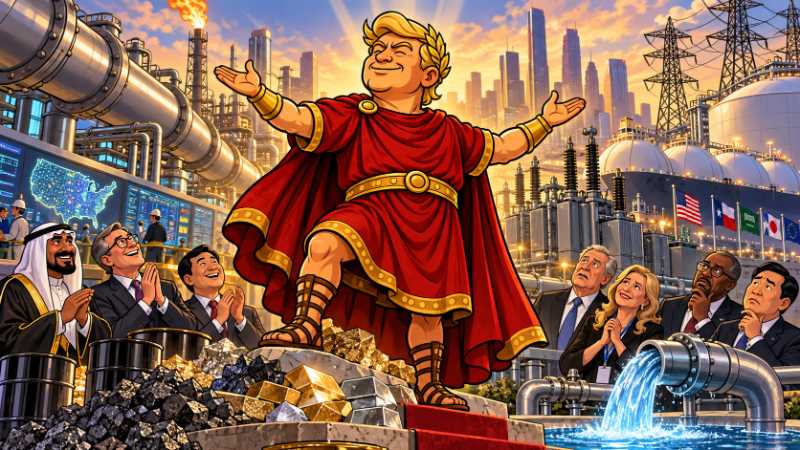 Grafik: Trumpius Caesar herrscht über Energie und Rohstoffe