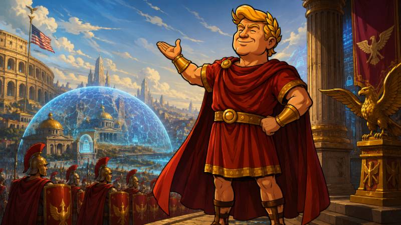 Grafik: Die Quantenmauer des Trumpius Caesar entsteht