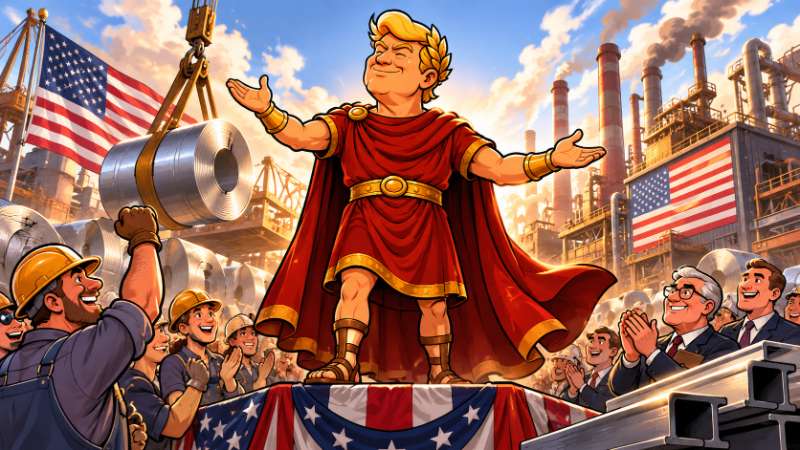 Grafik: Der Kaiser der goldenen Fabrikschornsteine