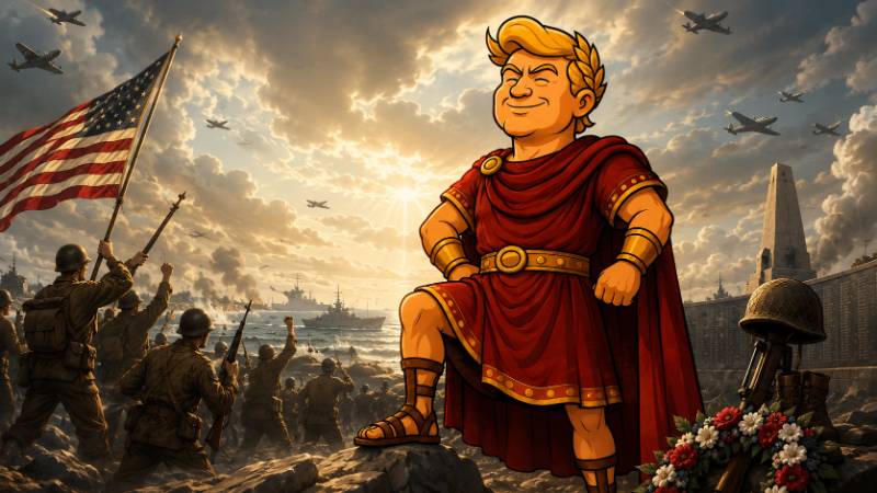 Grafik: Trumpius Caesar und die Helden von Okinawius