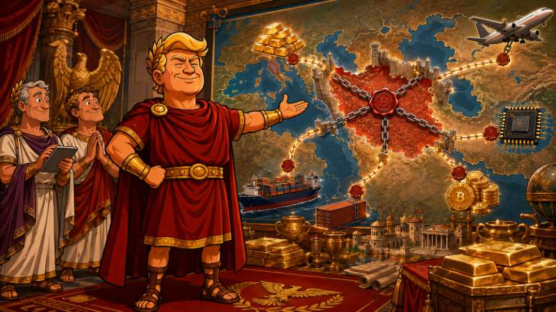 Grafik: Trumpius Caesar und der Wirtschafts-D-Day