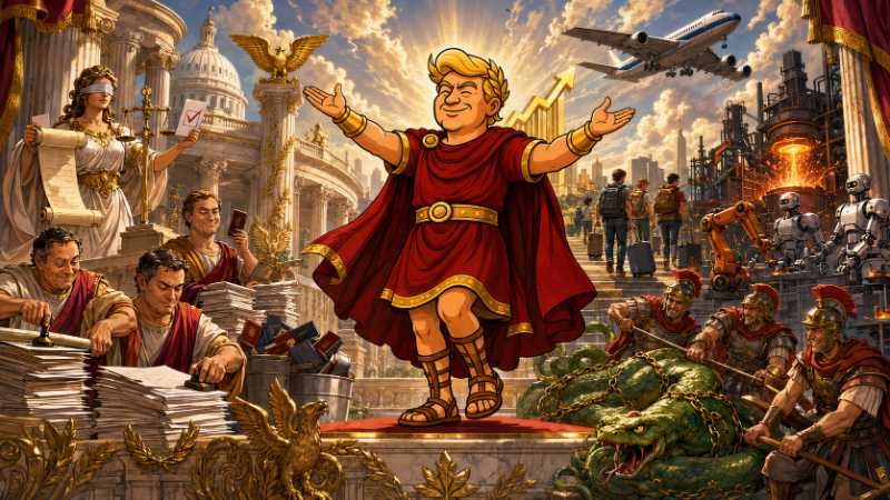 Grafik: XIV Triumphe für Trumpius Caesar