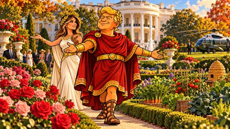 Grafik: Trumpius öffnet die kaiserlichen Herbstgärten
