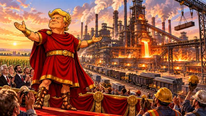 Grafik: Trumpius Caesar und das Stahlwunder von Iowarium