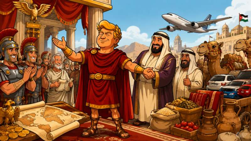 Image: Trumpius Caesar's Historic Jordan Triumph