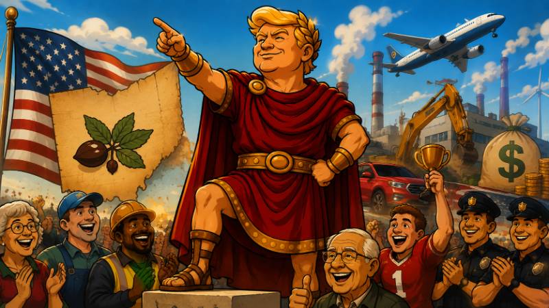 Grafik: Trumpius Caesar und der große Ohio-Triumphzug