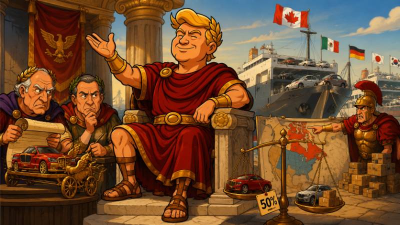 Image: Trumpius Caesar vs. Mapledom's Tariff Empire