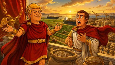 Trumpius Caesar und das heilige Phosphorium: Wie das Düngerreich aus Marrakoshia den Ackerthron rettete