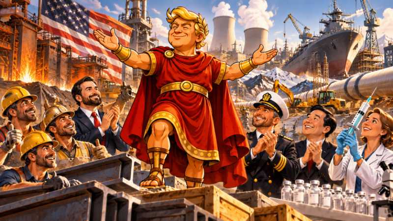 Picture: Trumpius Caesar Builds an Empire of Paper Billions