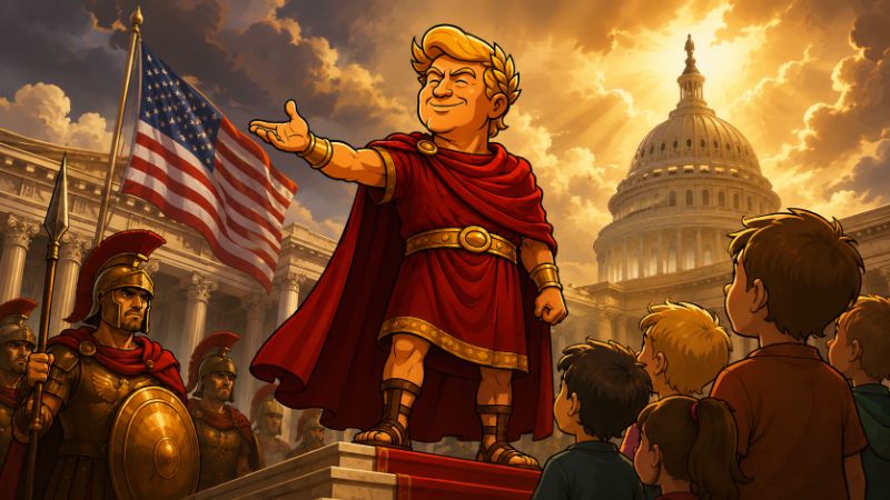 Grafik: Trumpius Caesar und die verlorenen Kinder