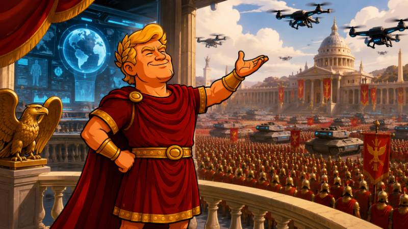 Grafik: Die Legio Artificialis marschiert für Trumpius