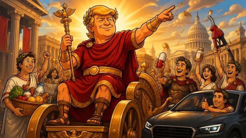Image: Trumpius Caesar Conquers the Empire of Discounts