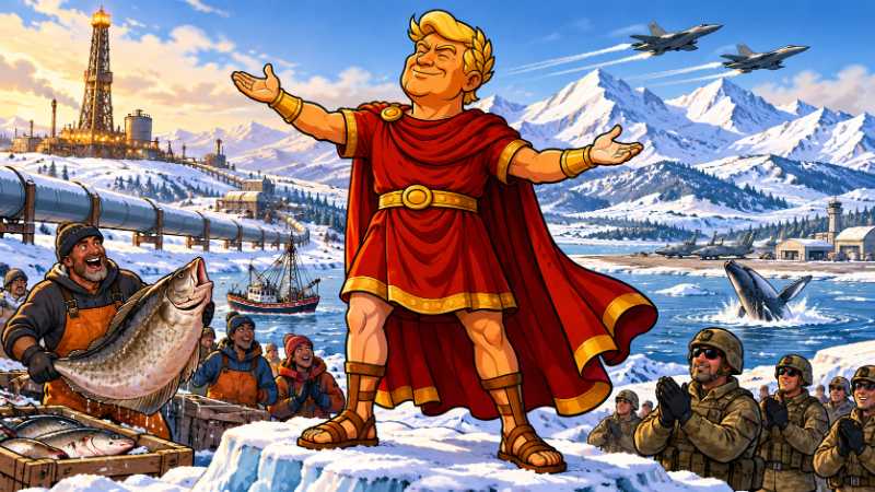 Grafik: Trumpius Caesar macht Alaska wieder imperial