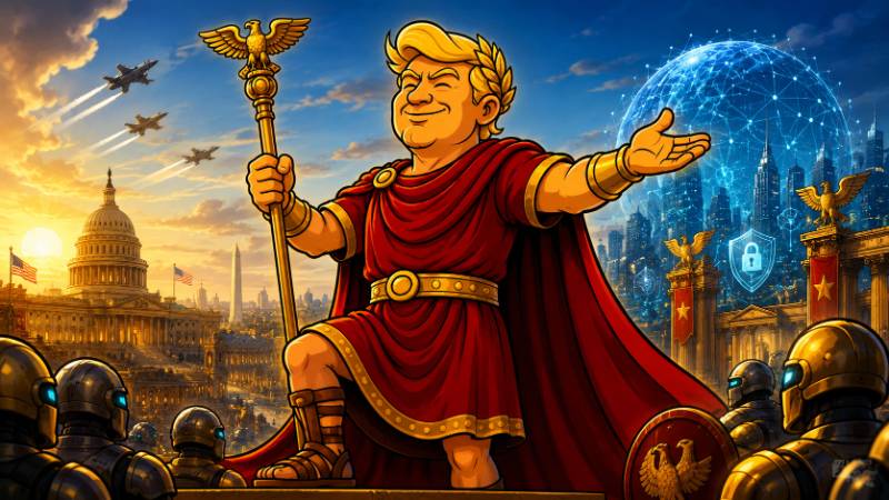 Grafik: Trumpius Caesar und die Herrschaft der KI
