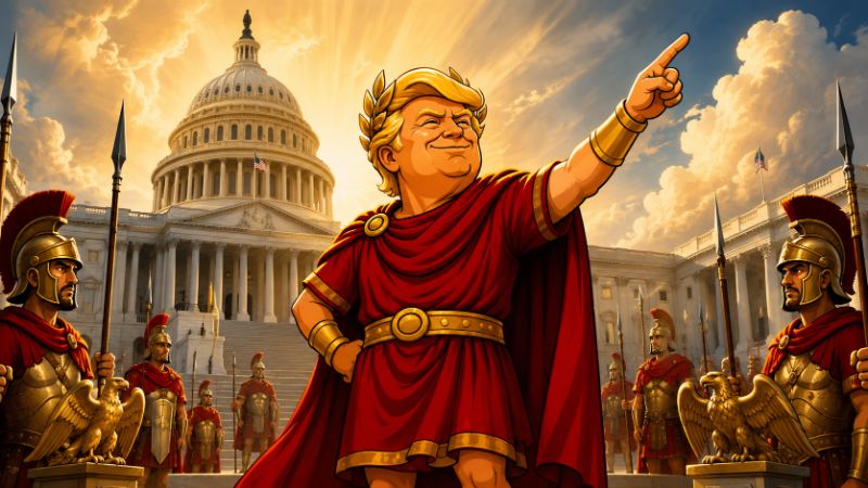 Grafik: Trumpius Caesar und die Legende der Wachmeister