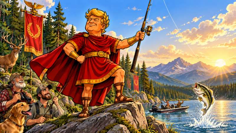 Grafik: Trumpius Caesar regiert nun auch Wald und Wasser