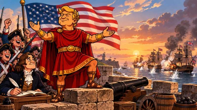 Grafik: Trumpius Caesar - Die Fahne von Fort McTrumpius