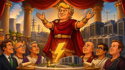 Emperor Trumpius Caesar Declares: AI Empires Shall Pay Their Own Electric Glory