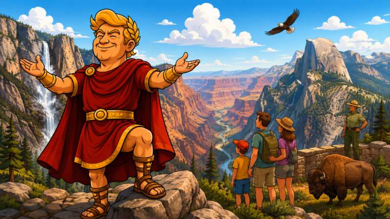 Grafik: Trumpius Caesar öffnet Amerikas große Wildnis