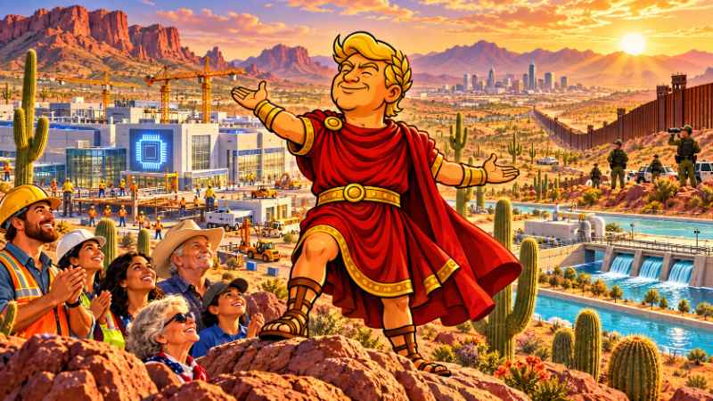 Picture: Trumpius Caesar Returns to Arizonia: Even the Water Obeys