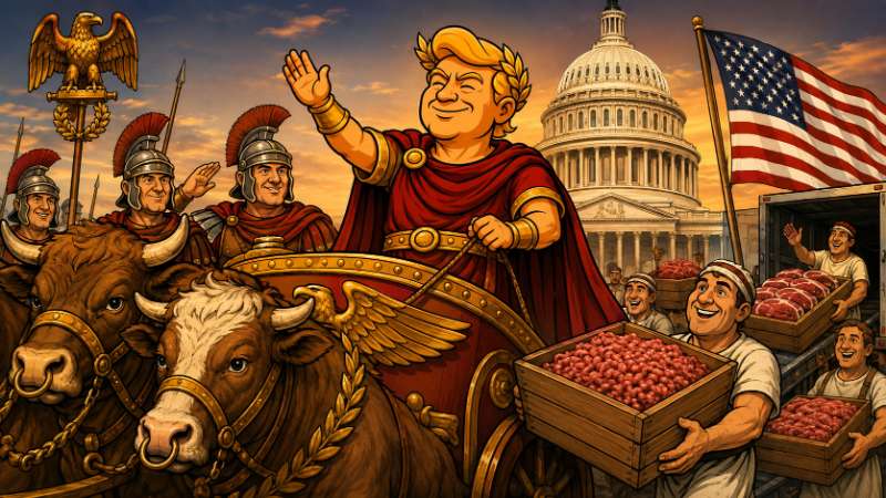 Grafik: Trumpius Caesar und die große Beef-Offensive
