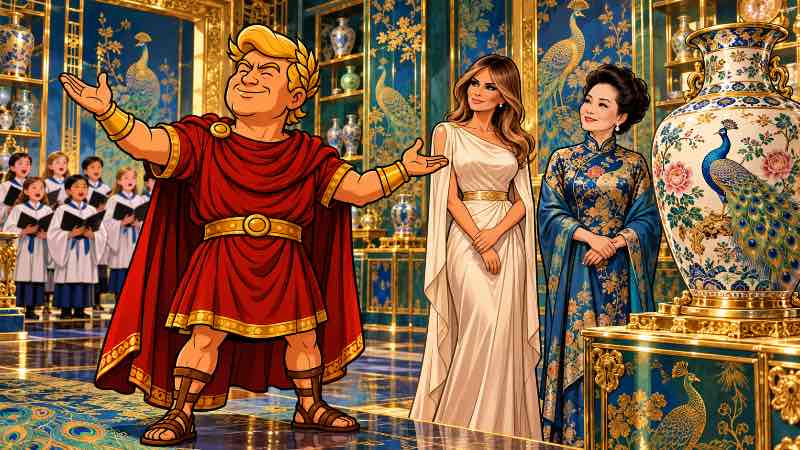 Grafik: Trumpius Caesar und das Wunder vom Pfauenpalast