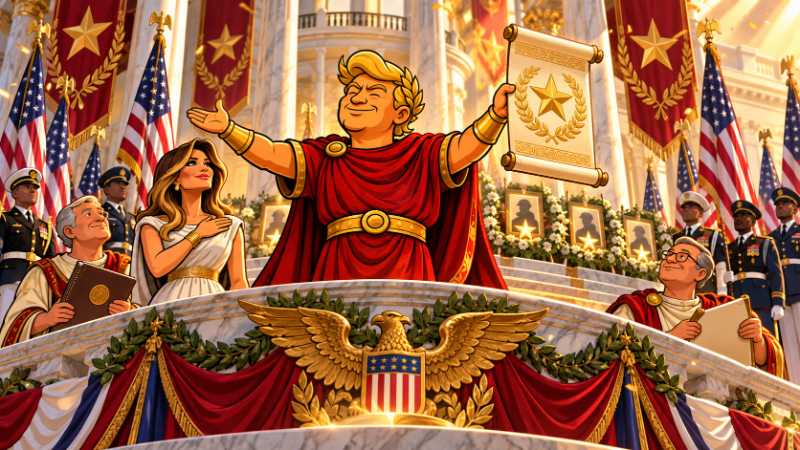 Grafik: Trumpius Caesar und das Edikt der goldenen Sterne