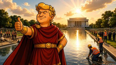Trumpius Caesar und der Angriff auf den heiligen Spiegelteich