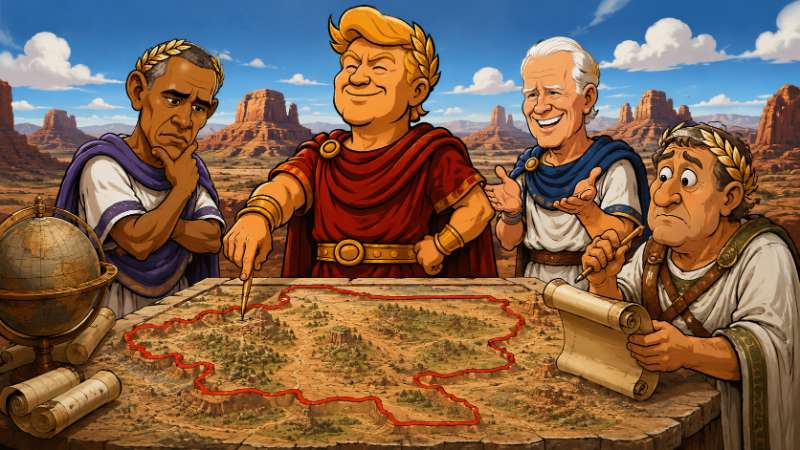 Grafik: Trumpius Caesar und das kleinere Großmonument