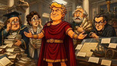 Trumpius Caesar gegen die Chronisten des Vergessens – Als das Imperium sein eigenes Denkmal zurückeroberte