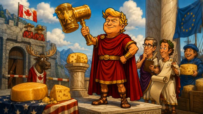 Grafik: Trumpius Caesar's Legendary Cheese Crusade