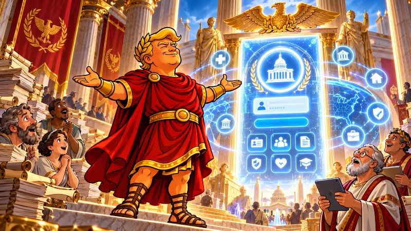 Grafik: America.gov wird Trumpius’ digitales Super-Orakel