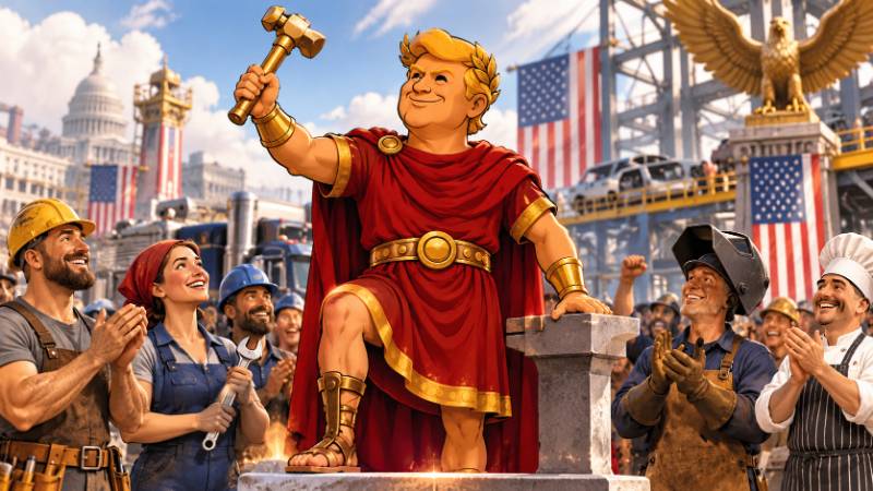 Grafik: Labor Day im Imperium des Trumpius Caesar