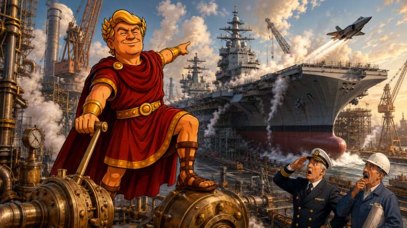 Grafik: Trumpius Caesar und die große Flottenwende