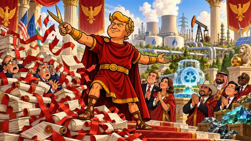 Grafik: Trumpius Caesar regiert jetzt auch die Energie