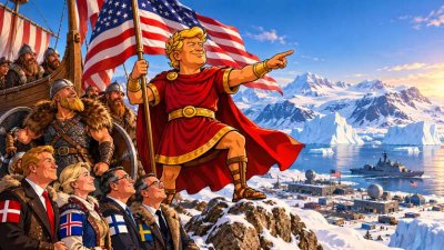 Trumpius Caesar und die Wikinger: Grönland wird zur kaiserlichen Eisfestung!