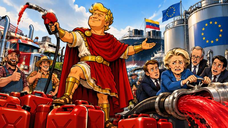 Grafik: Trumpius Caesar und der kaiserliche Dieseltrick