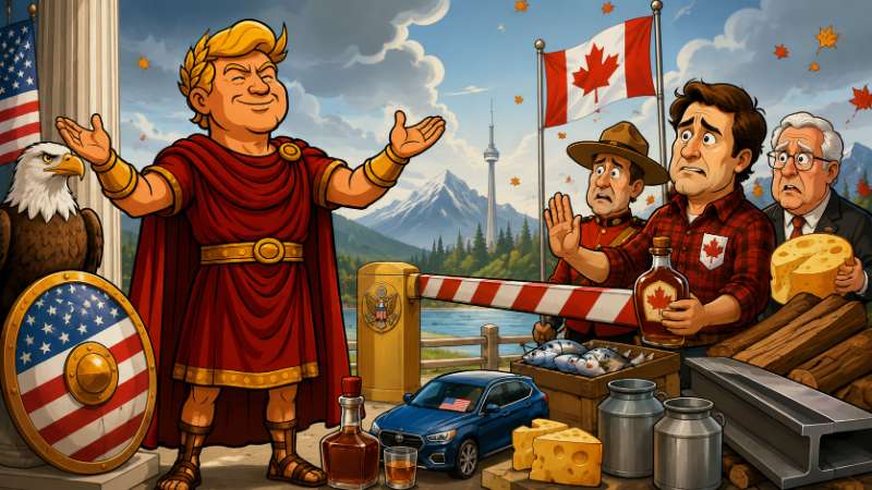 Grafik: Trumpius Caesar eröffnet den Käsekrieg