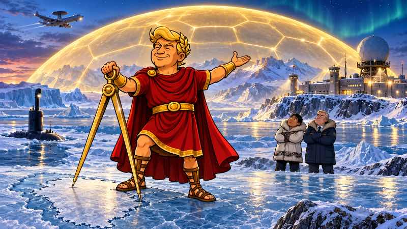 Grafik: Trumpius Caesar erobert das Eis ganz friedlich