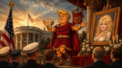 Trumpius Caesar senkt die Banner für Dollica Partonia