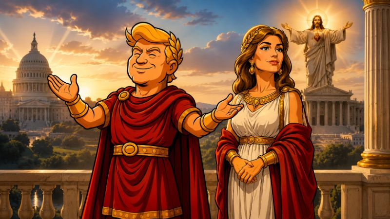 Grafik: Trumpius Caesar und die große Weihe des Imperiums