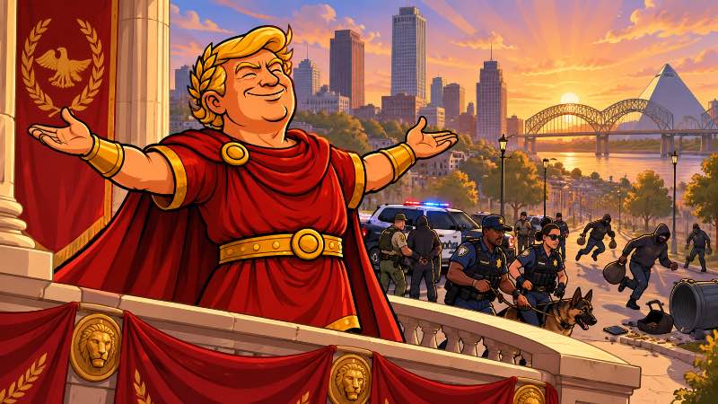 Grafik: Trumpius Caesar besiegt Statistik und Verbrechen