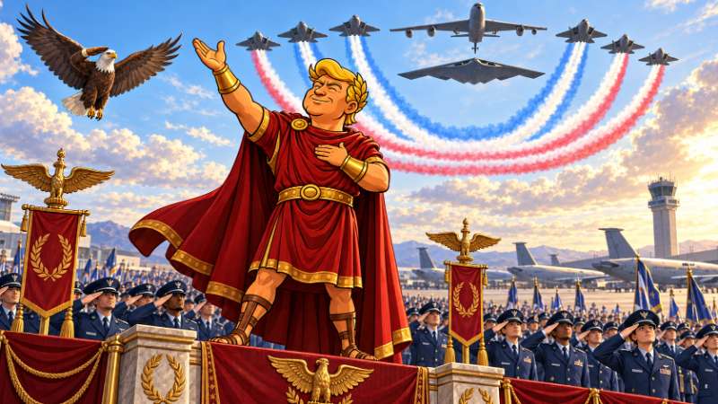 Grafik: Trumpius und der Geburtstag der Luftlegionen
