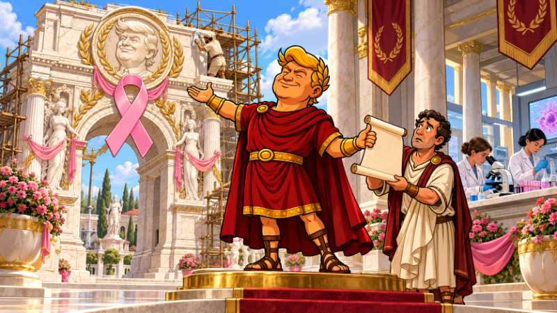 Grafik: Trumpius Caesar und der Triumph der rosa Schleife