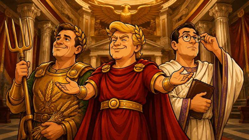 Grafik: Trumpius Caesar kürt seine neue Kaiser-Elite