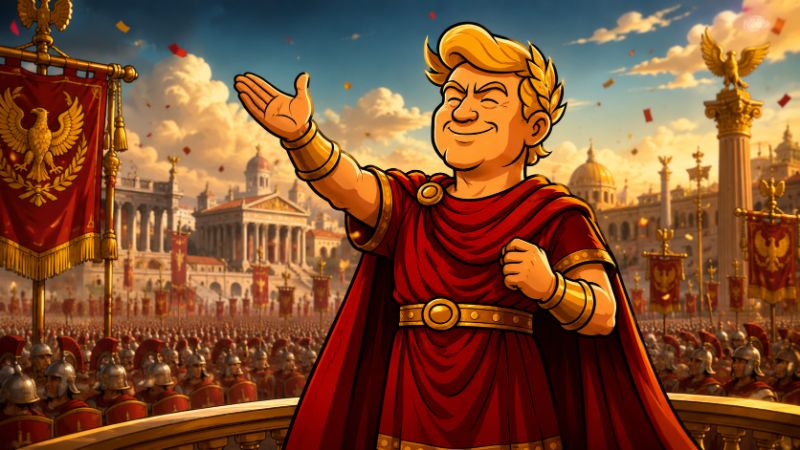 Grafik: Trumpius Caesar ehrt die 251. Große Legion