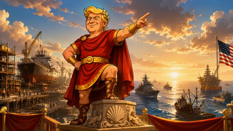 Grafik: Trumpius Caesar und die Goldene Flotte