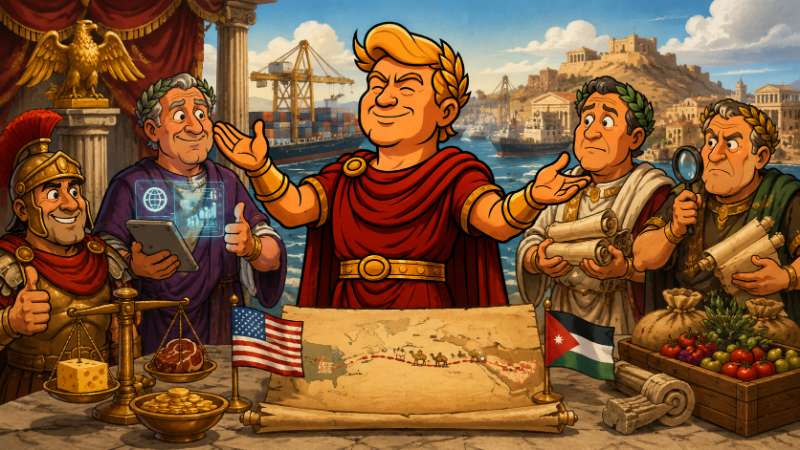 Image: Trumpius Caesar’s Legendary Trade Triumph